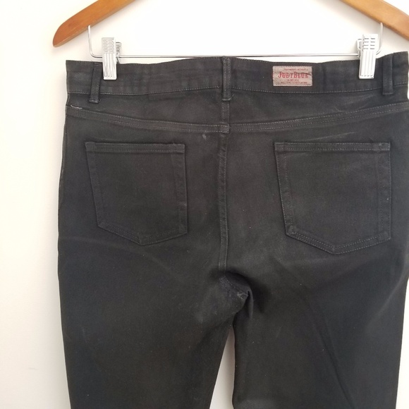 Judy Blue Black wax Coated Pants SZ 11 5% Spandex - Picture 6 of 6